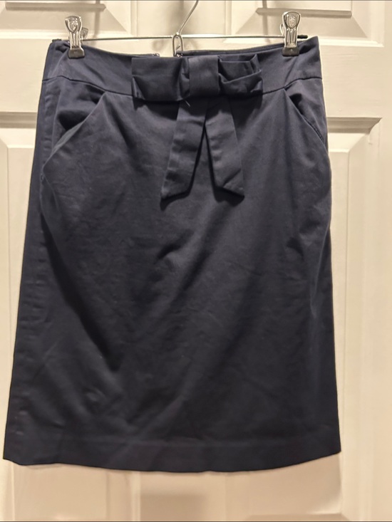 Milly Dresses & Skirts - Milly Navy Pencil Skirt with Front Tie